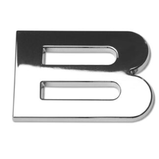 B, 3D Chrombuchstabe