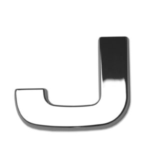 J, 3D Chrombuchstabe