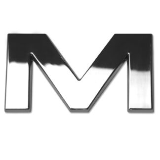 M, 3D Chrombuchstabe