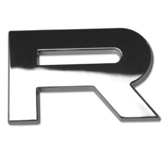 R, 3D Chrombuchstabe