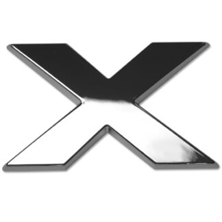 X, 3D Chrombuchstabe