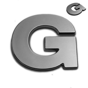 G, 3D Chrombuchstabe 50mm