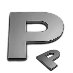 P, 3D Chrombuchstabe 50mm
