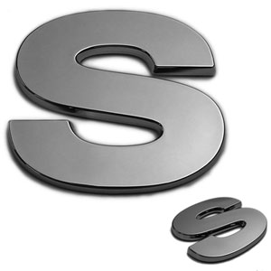 S, 3D Chrombuchstabe 50mm