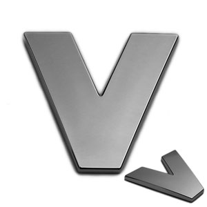 V, 3D Chrombuchstabe 50mm