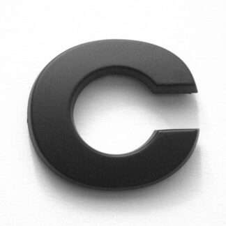C, 3D Kunststoffbuchstabe, selbstklebend, mattschwarz