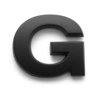 G, 3D Kunststoffbuchstabe, selbstklebend, mattschwarz