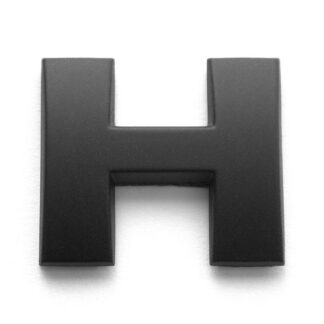 H, 3D Kunststoffbuchstabe, selbstklebend, mattschwarz