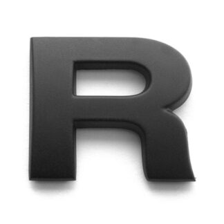 R, 3D Kunststoffbuchstabe, selbstklebend, mattschwarz