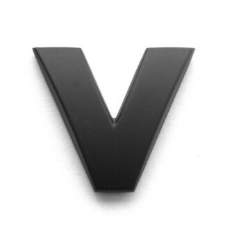 V, 3D Kunststoffbuchstabe, selbstklebend, mattschwarz