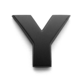 Y, 3D Kunststoffbuchstabe, selbstklebend, mattschwarz