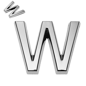 W, 3D Buchstabe 30mm