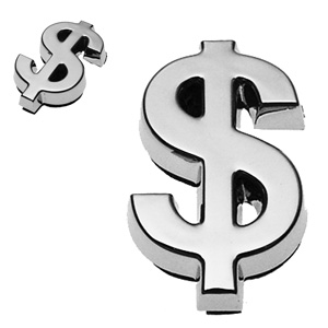 $ Dollarzeichen, 3D Zeichen