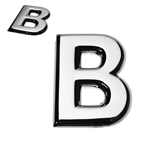 B, 3D Buchstabe flach