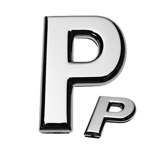 P, 3D Buchstabe flach