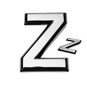 Z, 3D Buchstabe flach