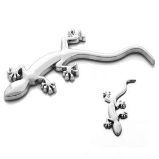 Gecko 2 klein, 3D Chrom Emblem