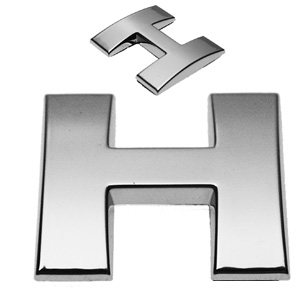 H, 3D Chrombuchstabe