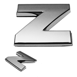 Z, 3D Chrombuchstabe