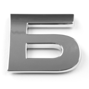 Б, 3D Chrombuchstabe