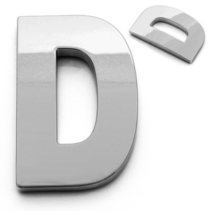D, 3D Buchstabe 55mm