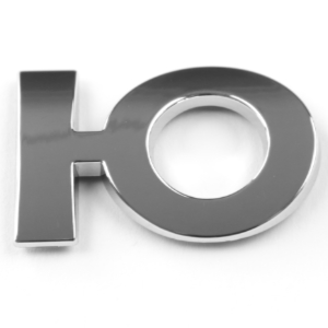 Ю, 3D Chrombuchstabe