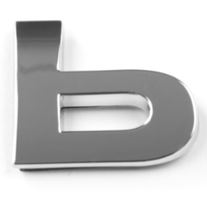 ь, 3D Chrombuchstabe