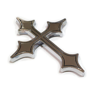 3D Kreuz, ABS Kunststoff verchromt