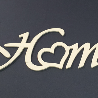 Holz PLA Schriftzug Home mit Herz