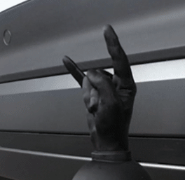 "Pommesgabel", Rocker Hand, Teufelshörner, Manu Cornuta